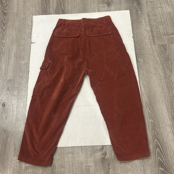 NWOT FREE PEOPLE Bay To Breakers Soft Corduroy Cargo Pants In Roasted Russet S - Picture 16 of 17